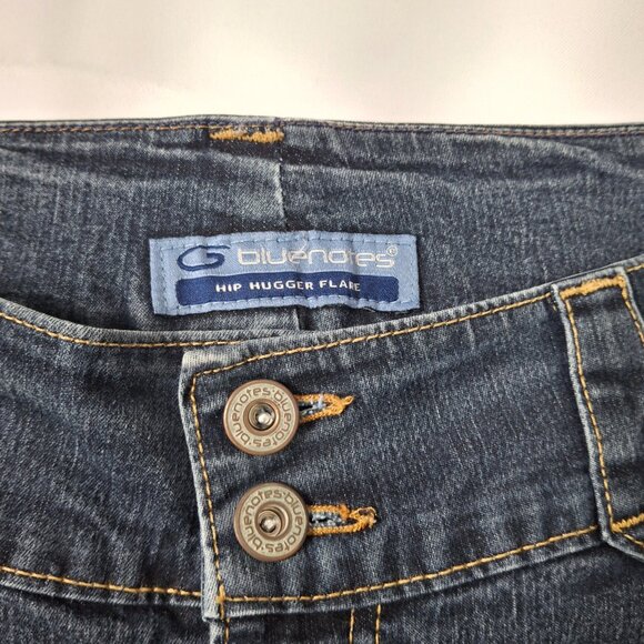 Bluenotes Hiphugger Flare Low Rise Womens Jeans Size 33x32 (Size 10) Vintage - Picture 9 of 16